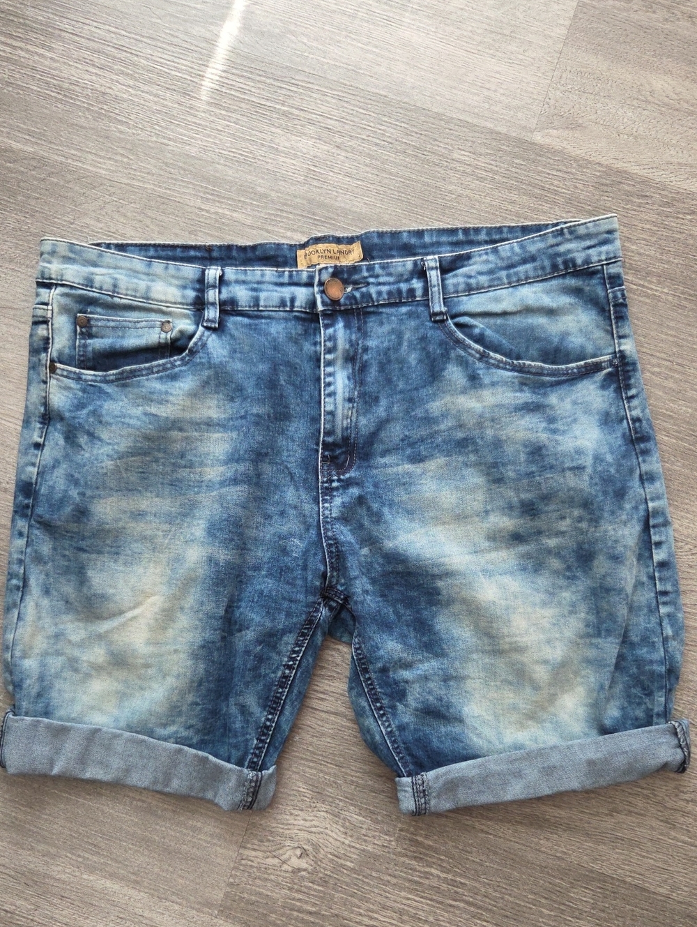 Men's Blue Washed Denim Shorts